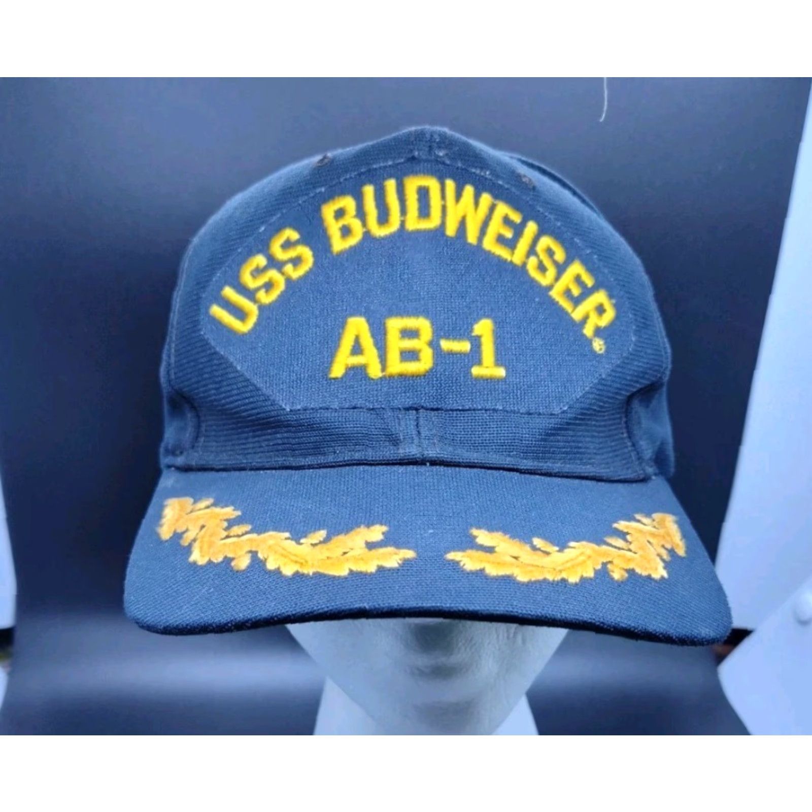 Budweiser VINTAGE Unbranded Hat Snapback OSFM Navy Blue Cap Restored? Size ONE SIZE - 2 Thumbnail