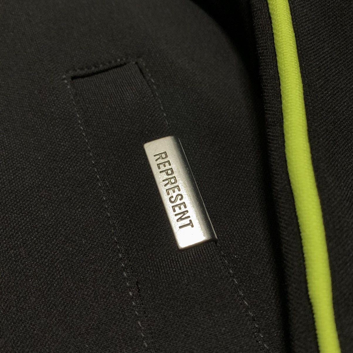 Represent Clo. Represent Large Track Jacket Yellow Stripe Black Zip Jacket Size US L / EU 52-54 / 3 - 4 Thumbnail