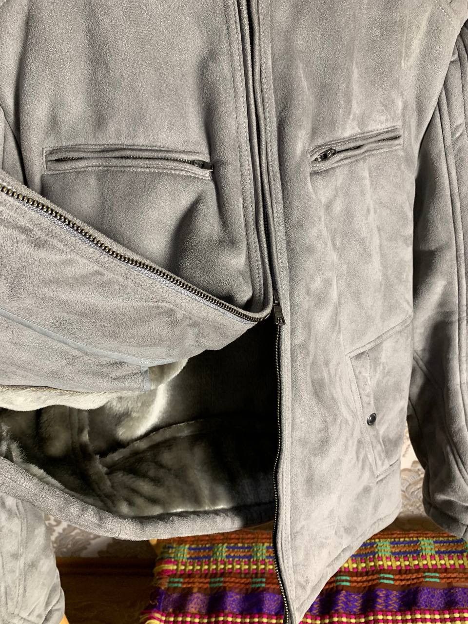 Armani Exchange × Vintage ARMANI EXCHANGE FAUX FUR LEATHER JACKET ITALIAN DESIGNER Y2K Size US L / EU 52-54 / 3 - 6 Thumbnail