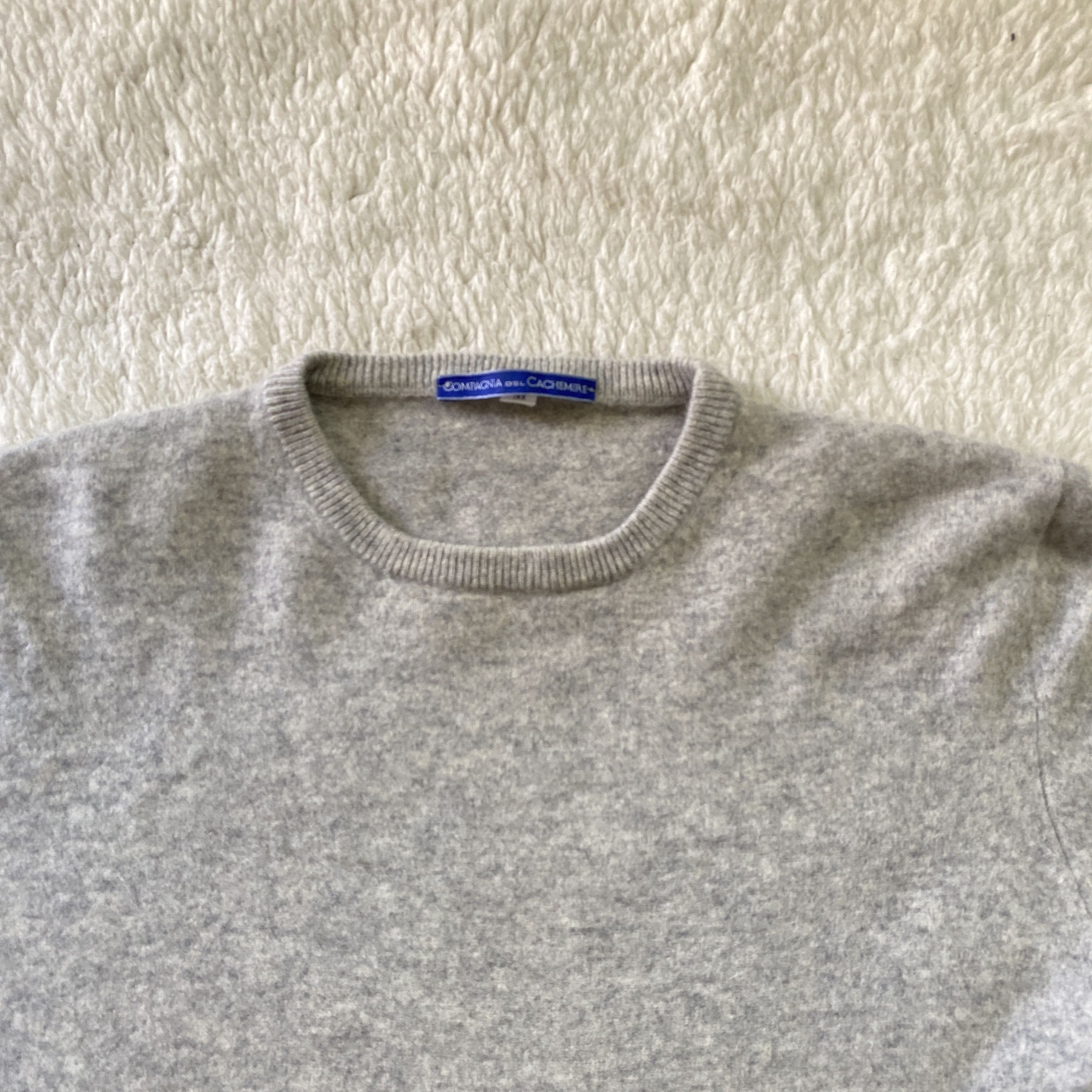 Other Italian Luxury 100% Cashmere Grey Crewneck Sweater Size M / US 6-8 / IT 42-44 - 9 Thumbnail