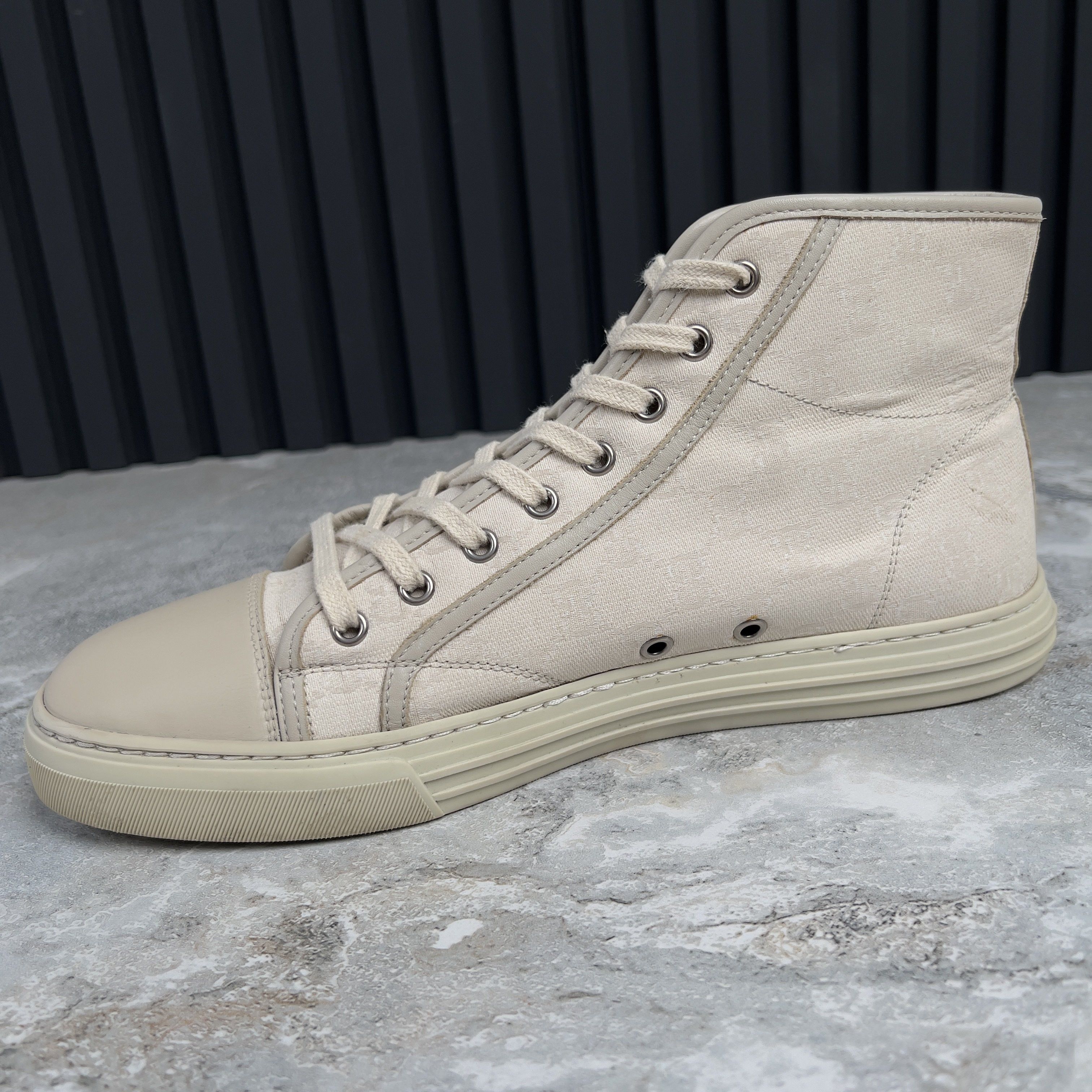 Gucci Gucci GG Monogram High Sneakers White Fabric Size US 9.5 / EU 42-43 - 5 Thumbnail