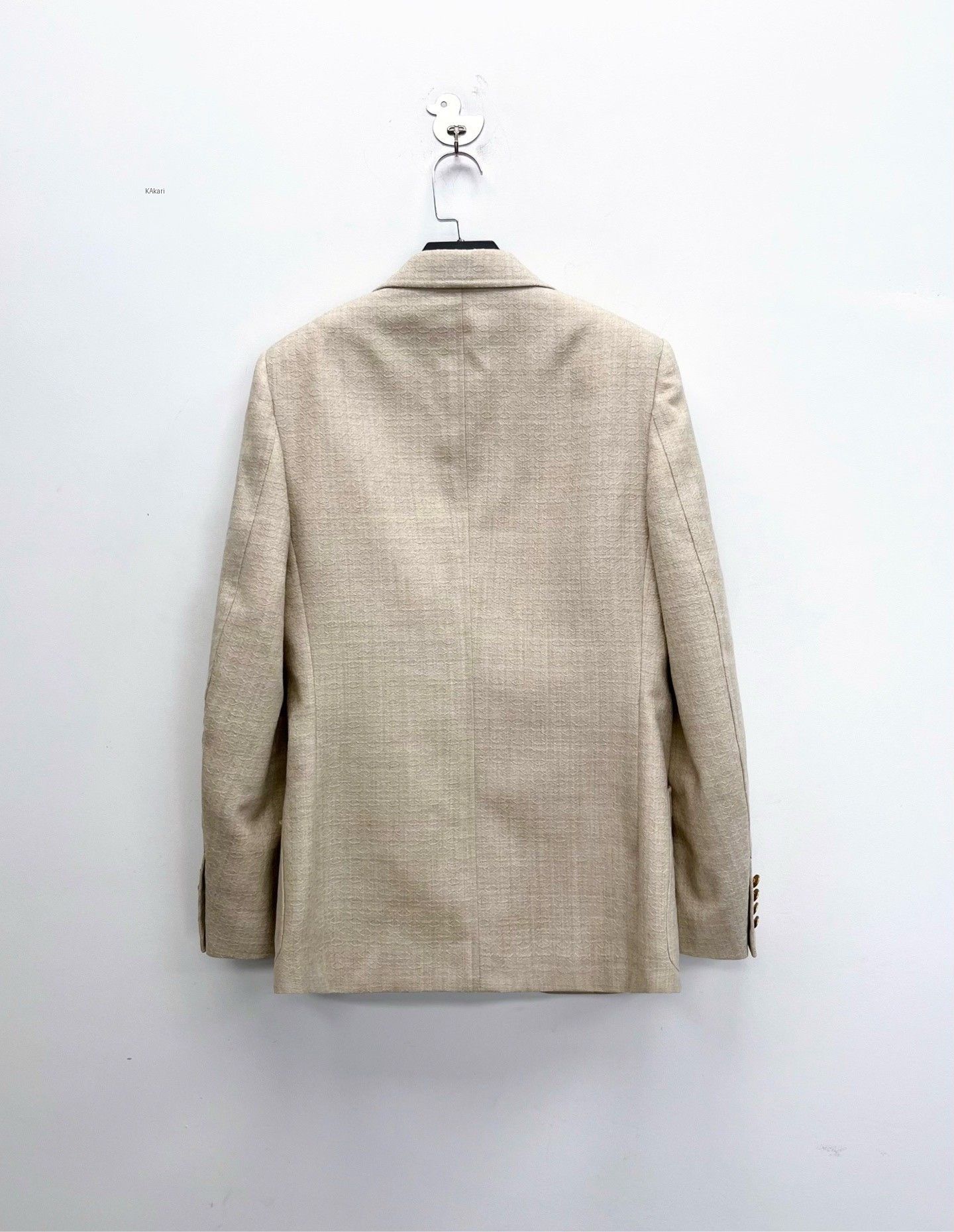 Gucci Gucci Beige Wool Logo Blazer Size US S / EU 44-46 / 1 - 2 Thumbnail