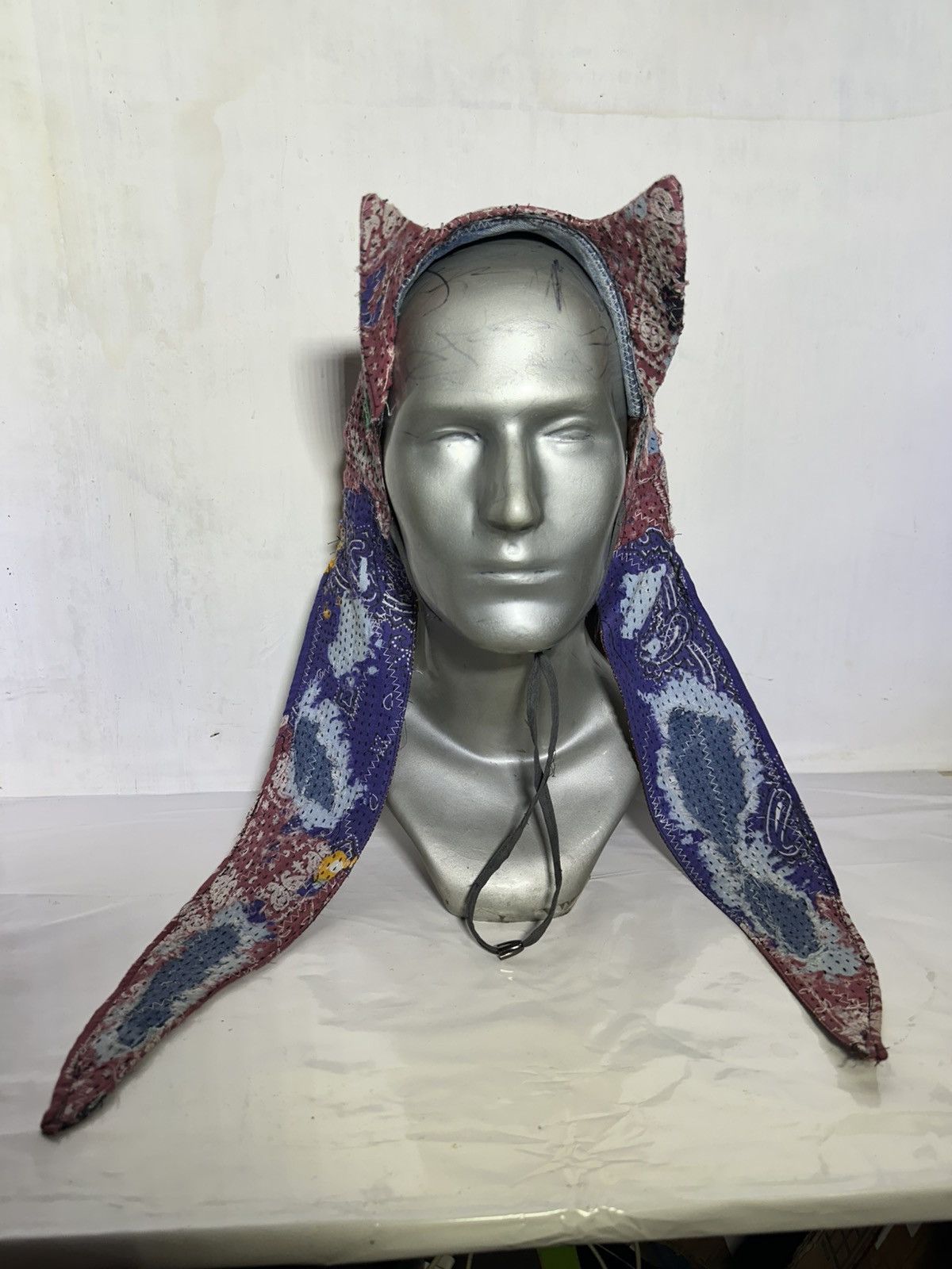 Handmade Custom Made Distressed Paisley patchwork 2 way Mask/hats Size ONE SIZE - 6 Thumbnail