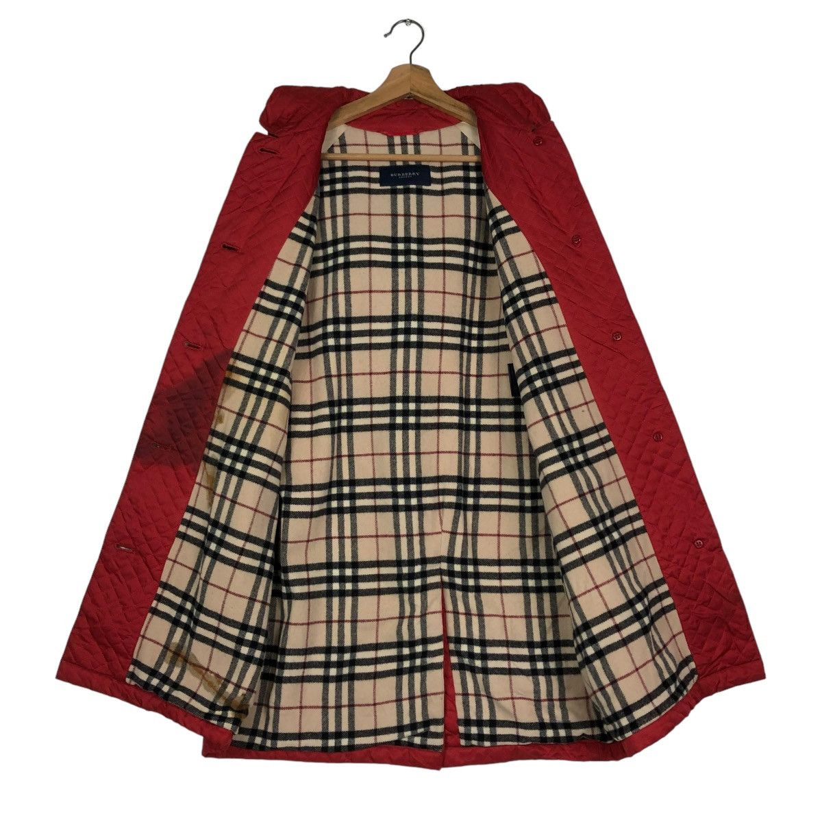 Burberry 🔥VINTAGE QUILTED BUTTON BURBERRY LONDON NOVA CHECK LINING Size US M / EU 48-50 / 2 - 14 Thumbnail
