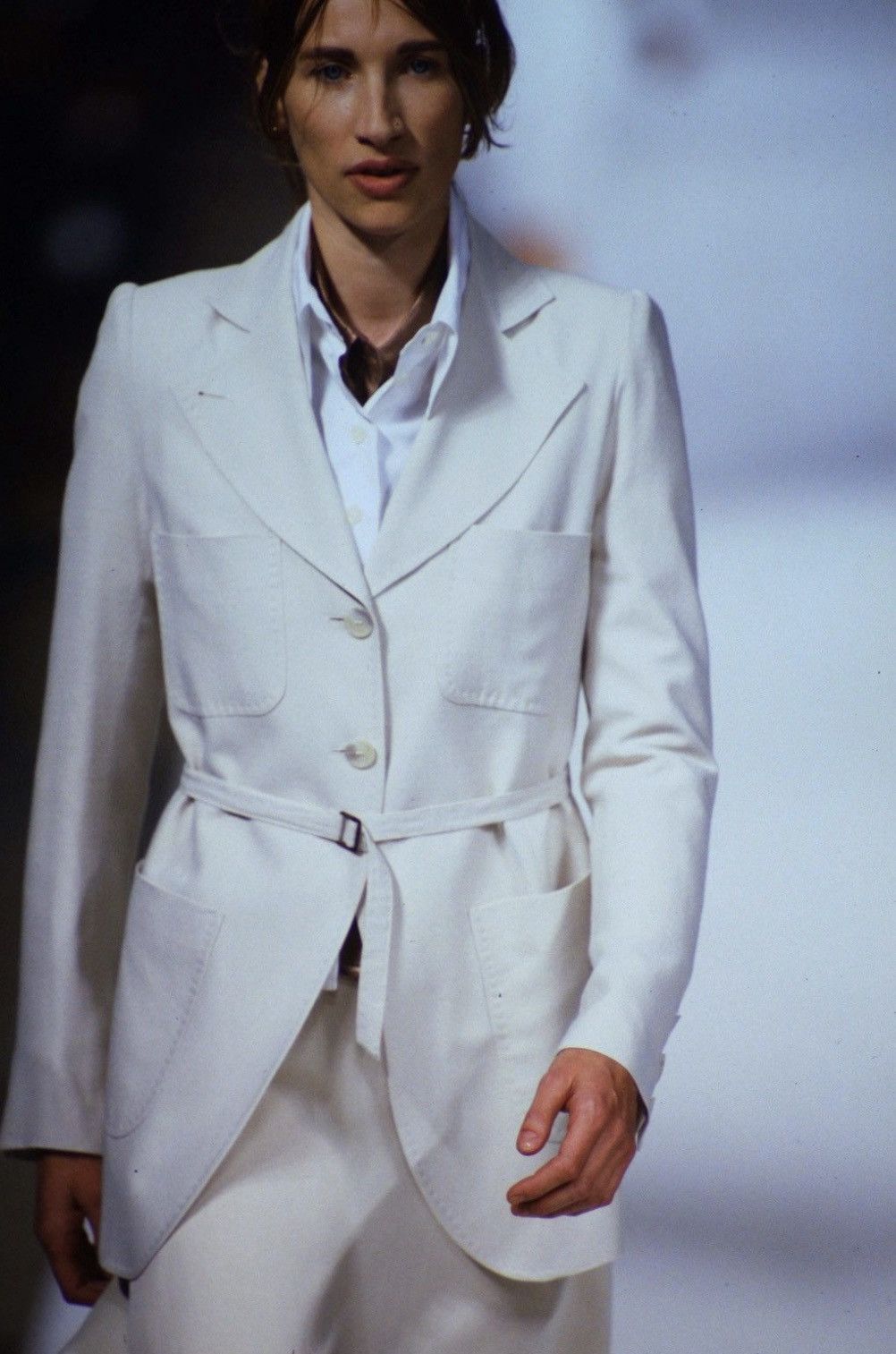 Ann Demeulemeester Ann Demeulemeester SS95 4 Pocket Tailored Belted Jacket Size US XS / EU 42 / 0 - 14 Thumbnail