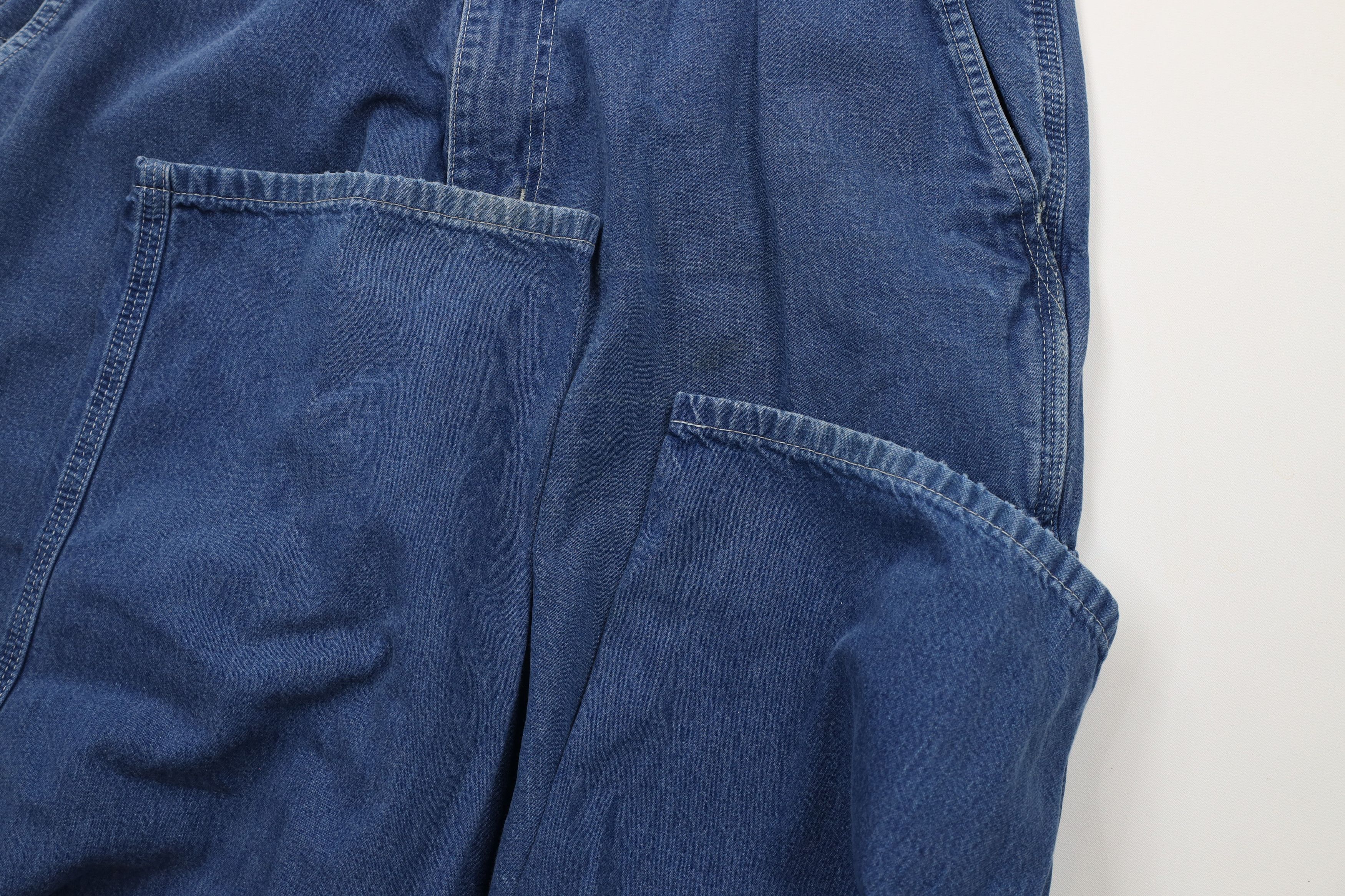 Carhartt × Vintage Vintage Carhartt Spell Out Wide Leg Dungaree Denim Jeans Size US 40 / EU 56 - 9 Thumbnail