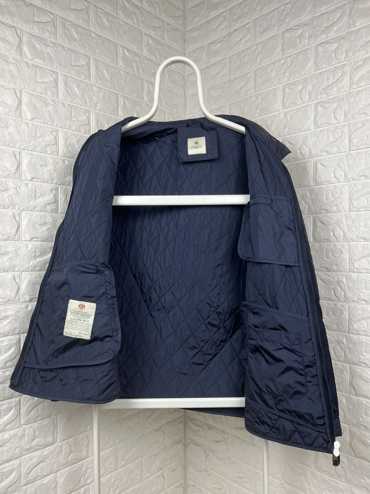 Luigi Borrelli Luigi Borrelli Napoli Quilted Jacket Size US L / EU 52-54 / 3 - 4 Thumbnail