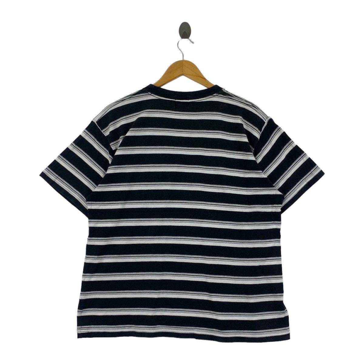 Vintage Vintage GIANNI VALENTINO ITALY Striped V Neck Tee Shirt Top Size M / US 6-8 / IT 42-44 - 4 Thumbnail