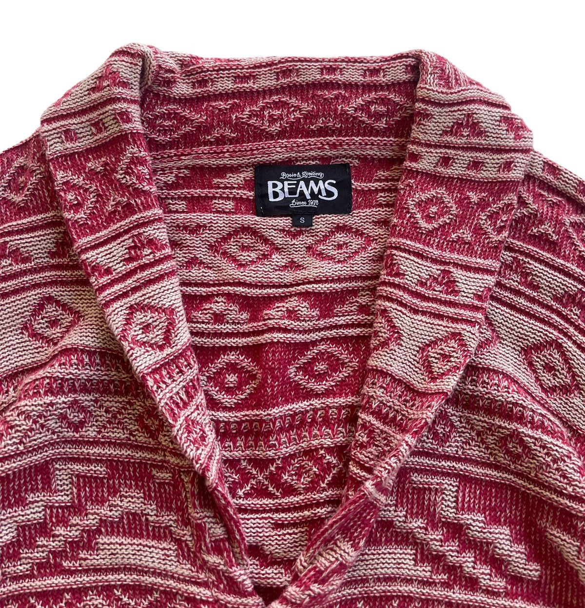 Beams Plus Beams Aztec Native Cable Knit Cardigan Japan Size US S / EU 44-46 / 1 - 8 Thumbnail
