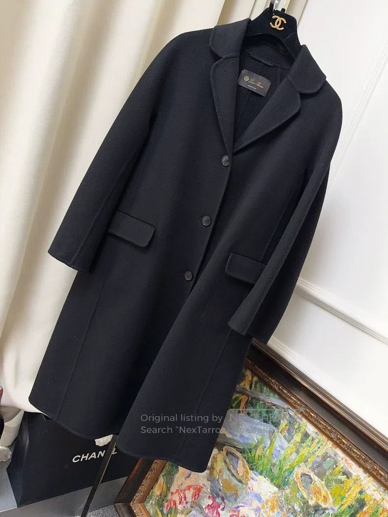 Loro Piana Lora Piana Black Cashmere Long Single-breasted Coat Jacket Size XS / US 0-2 / IT 36-38 - 1 Thumbnail