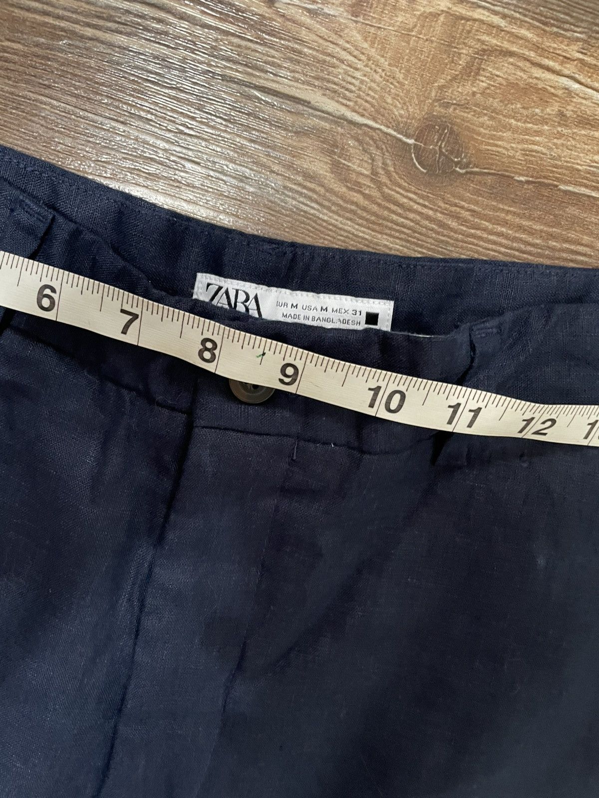 Zara Zara Linen Walk Summer Shorts Navy Size S 31 5" Inseam Size US 31 - 3 Thumbnail
