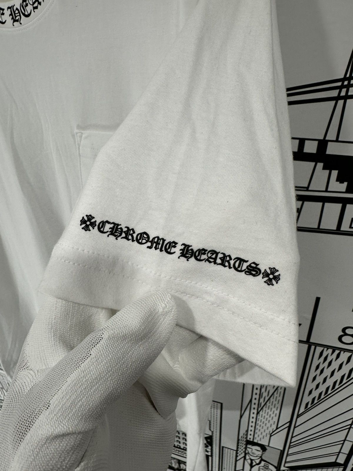 Chrome Hearts Chrome Hearts Neck Logo Tee Large White Size US L / EU 52-54 / 3 - 3 Thumbnail