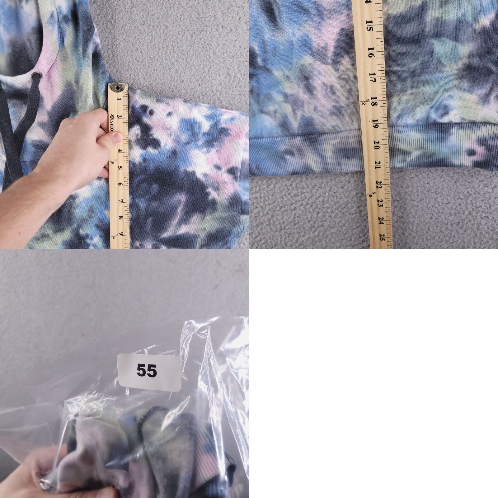Vintage 90 Degree by Reflex Hoodie Women L Green Tie Dye Yoga Activewear Pullover Size L / US 10 / IT 46 - 8 Thumbnail