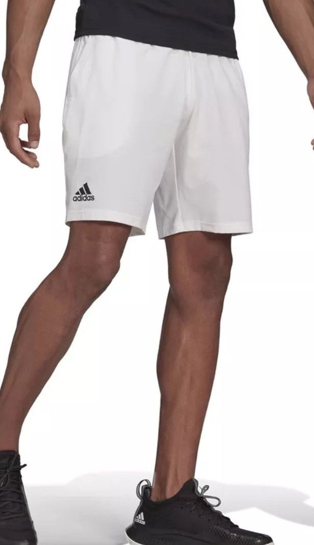 Adidas Adidas Club Stretch Woven Men's Training Shorts GH7222 White Size US 35 - 5 Thumbnail