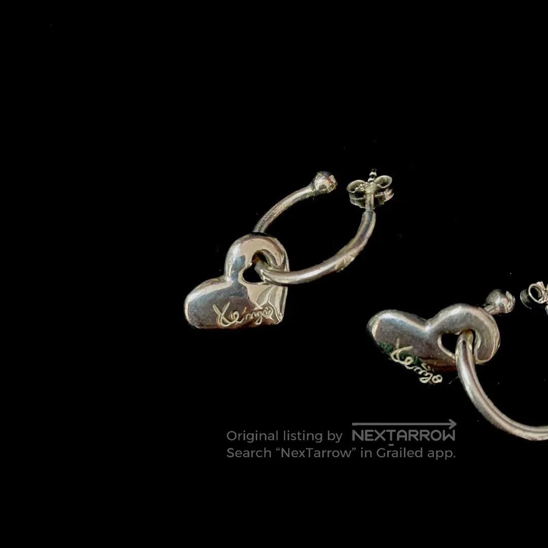 Kenzo Kenzo 925 Silver Signature Heart Earring. Size ONE SIZE - 1 Thumbnail