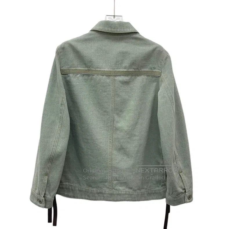 Loewe Loewe Green vintage irregular hem cotton collar single-bre Size XXS / US 00 / IT 34 - 2 Thumbnail
