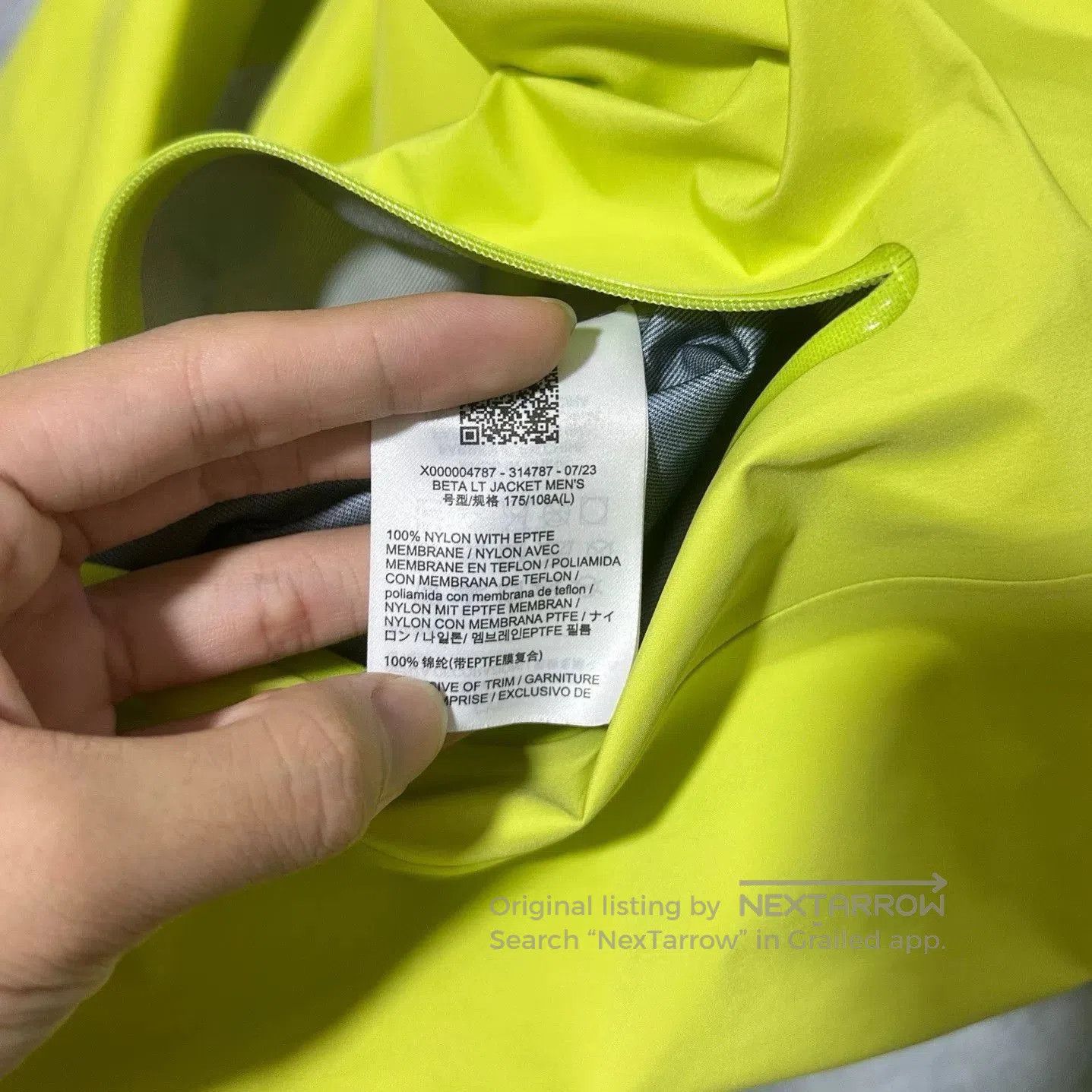Arc'teryx Arcteryx Beta LT Jacket in Vibrant Green. Size US L / EU 52-54 / 3 - 6 Thumbnail