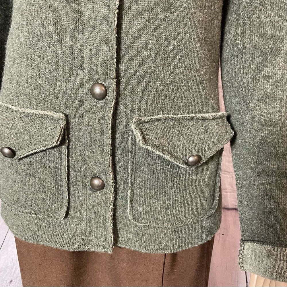 Other Mary Made in Italy Wool Khaki Military Jacket Cardigan Size Size S / US 4 / IT 40 - 6 Thumbnail