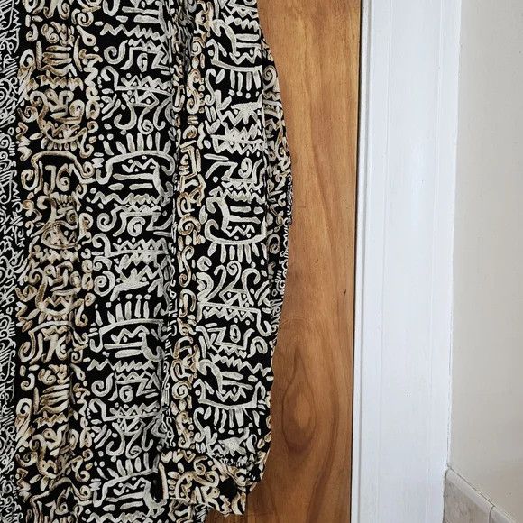 Other Vintage Black and Tan Patterned Button Front Shirt Size L / US 10 / IT 46 - 7 Thumbnail