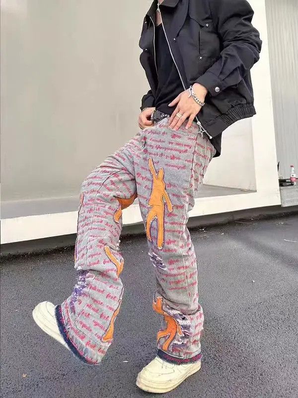 Japanese Brand VIBE Street style patch heavily embroidered ripped jeans Size US 30 / EU 46 - 5 Thumbnail