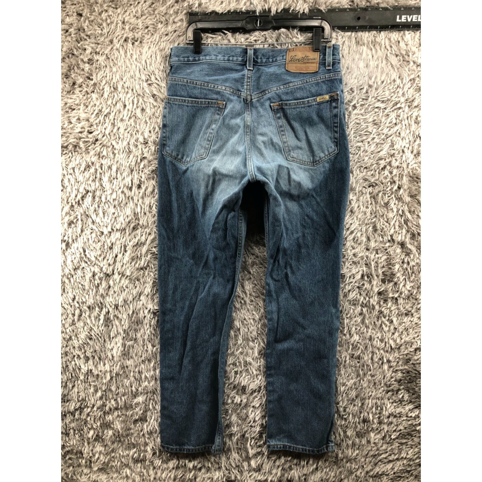 Levi's Levi's Regular Straight Jeans 34x32 Mens Blue Medium Wash 5-Pocket Denim Cotton Blend Mid Rise 34 in Inseam Vintage No Size US 34 / EU 50 - 5 Thumbnail