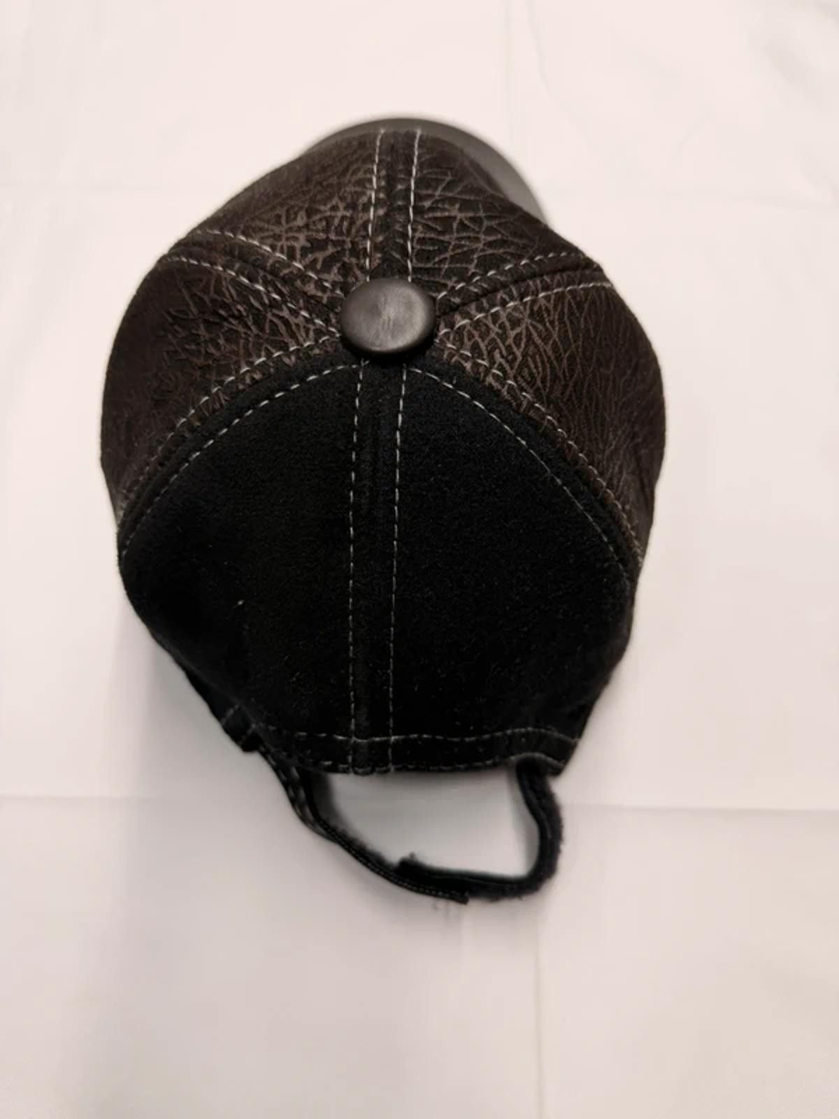 Other Textured Leather Baseball Cap - Black Premium Hat 047 Size ONE SIZE - 4 Thumbnail