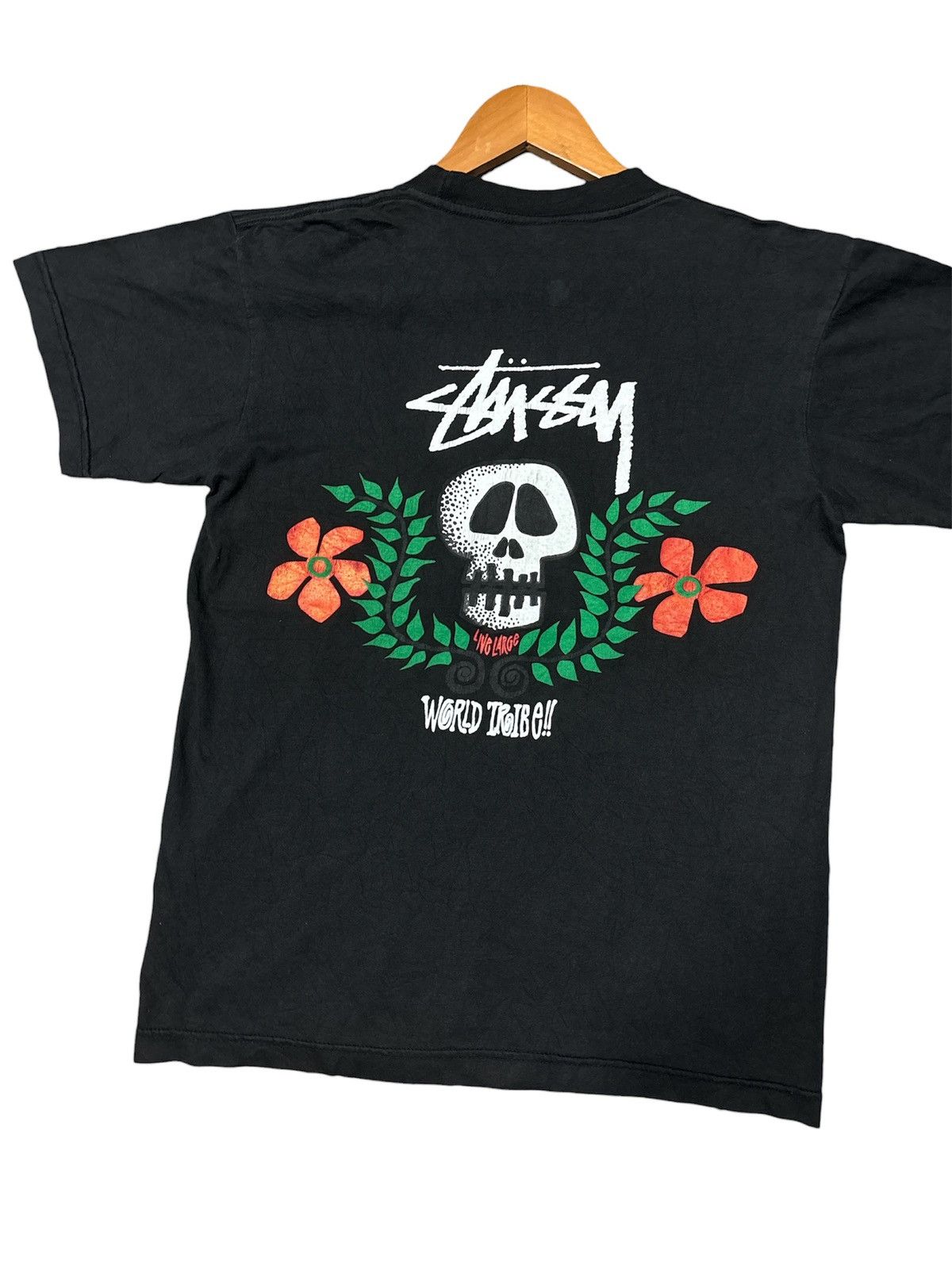 Stussy ‼️RARE‼️VINTAGE 90S STUSSY LINE LARGE WORLD TRIBE TSHIRT TEE🔥 Size US M / EU 48-50 / 2 - 3 Thumbnail