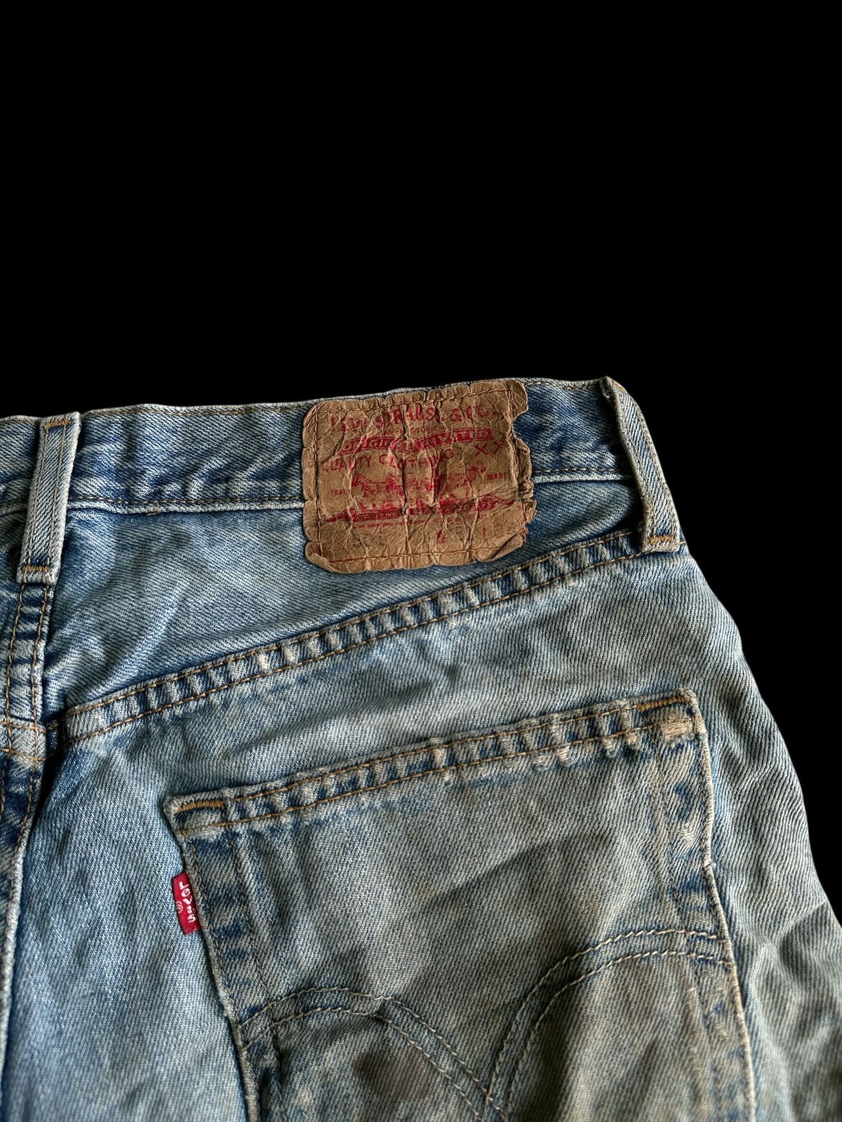 Japanese Brand Distress Denim 💥 Levis Short Distress Tsrash Denim💥 Size US 30 / EU 46 - 3 Thumbnail