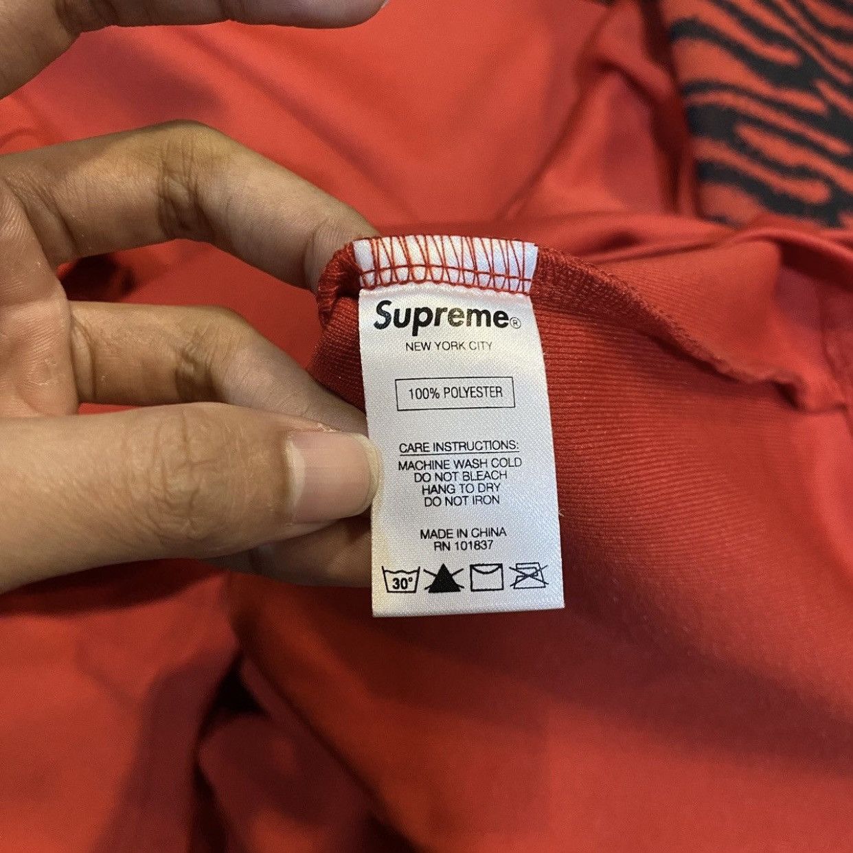 Supreme Supreme Zebra L/S Top Red Fall/Winter 2019 New Size US M / EU 48-50 / 2 - 10 Thumbnail