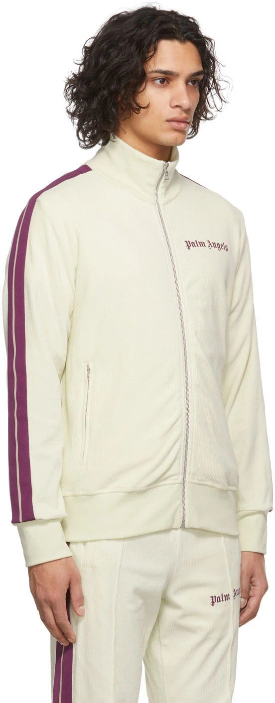 Palm Angels o1rshd1 Q:2 / Cord Fleece Track Jacket in Light Grey/Purple Size US M / EU 48-50 / 2 - 1 Thumbnail
