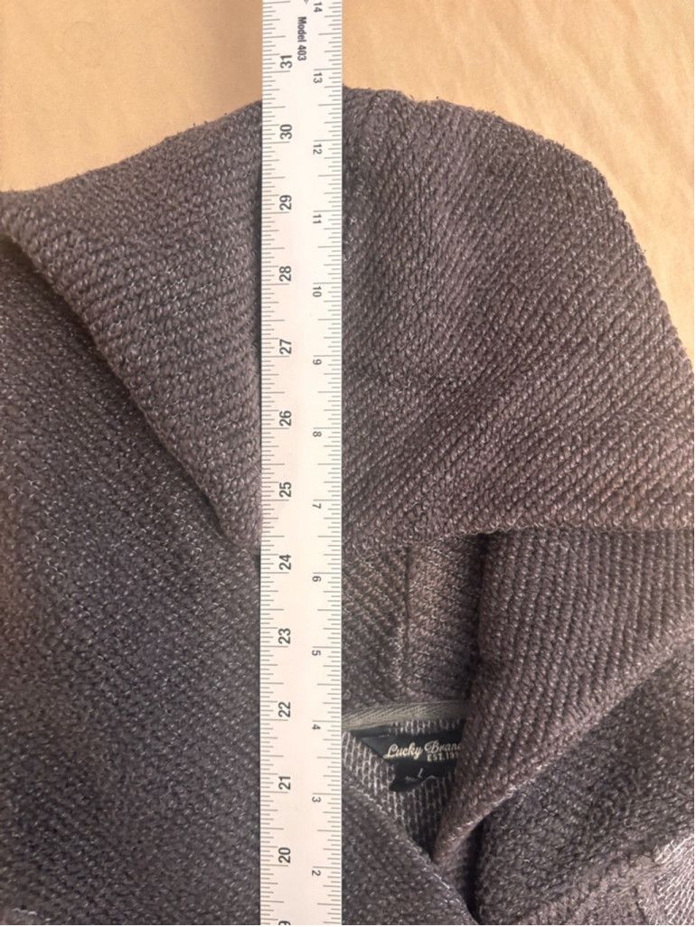 Lucky Brand Women's Lucky Brand Gray Knit Jacket Size L Size L / US 10 / IT 46 - 5 Thumbnail