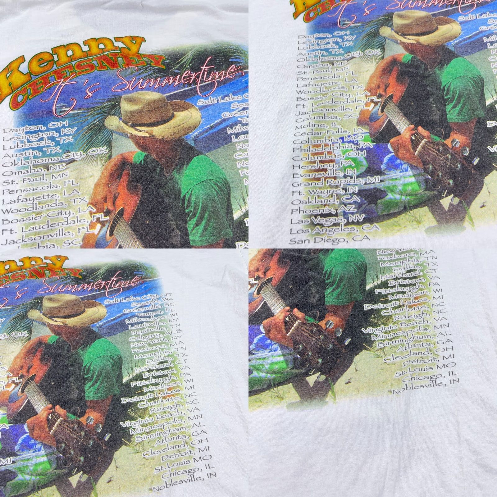 Gildan VINTAGE Kenny Chesney Shirt Men 2XL White Band Tee Country Music Y2K Road Radio Shirt Size US XXL / EU 58 / 5 - 9 Thumbnail