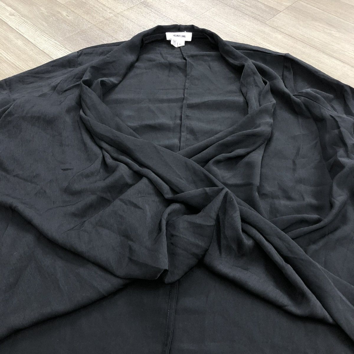 Helmut Lang Helmut Lang Draped Wrap Black Blouse Italian Designer Luxury Size M / US 6-8 / IT 42-44 - 5 Thumbnail