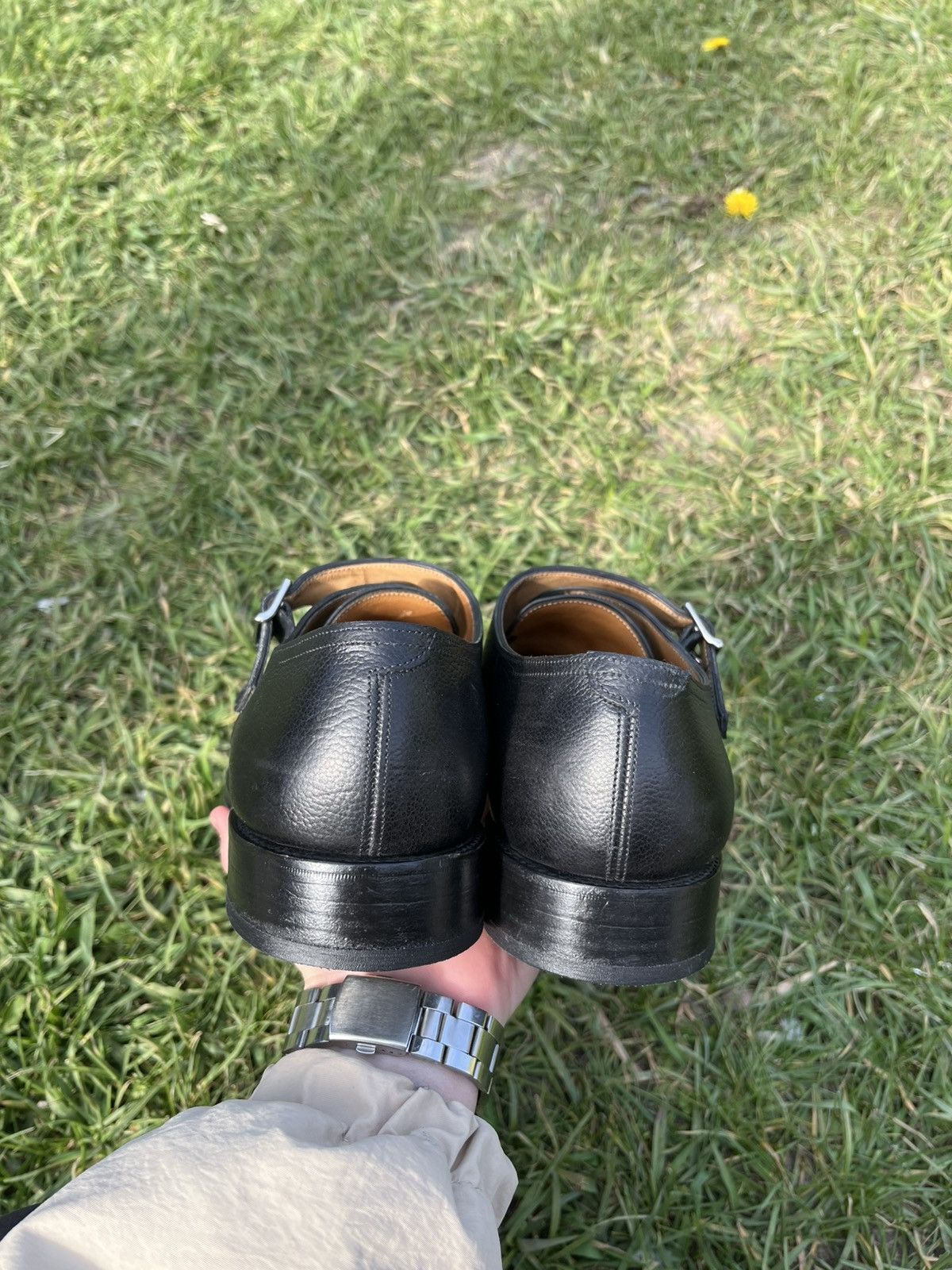 John Lobb John Lobb William Double Monk Strap Leather Shoes Size US 9.5 / EU 42-43 - 11 Thumbnail