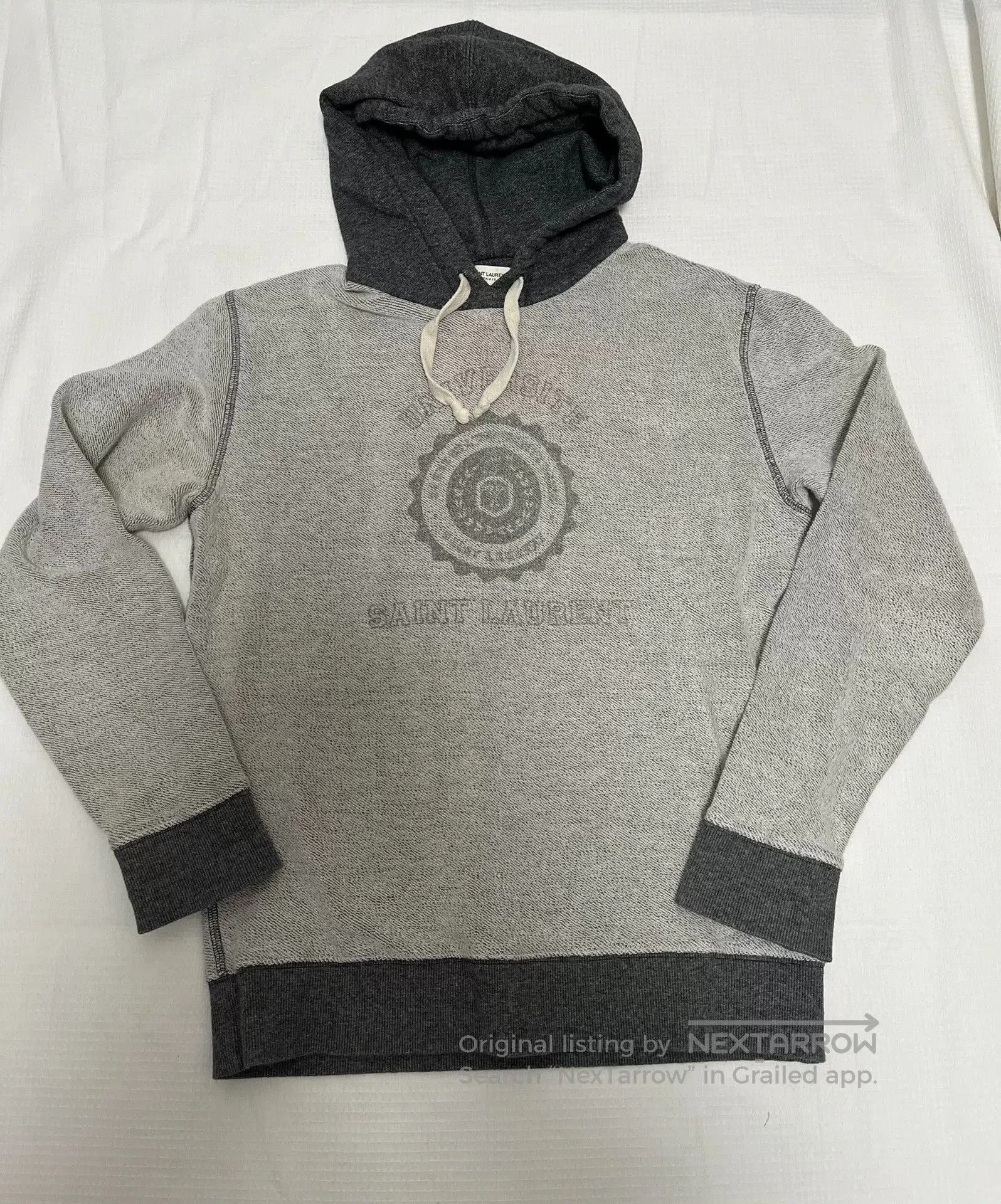 Saint Laurent Paris Saint Laurent Gray Hoodie Size L. Size US L / EU 52-54 / 3 - 1 Thumbnail
