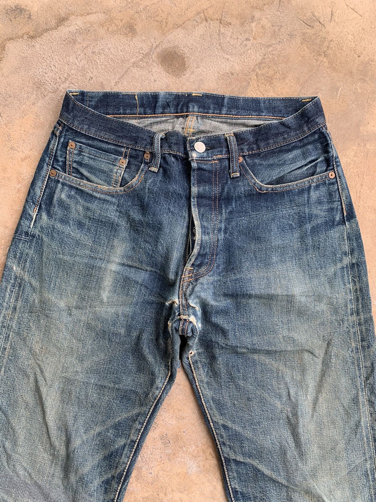 Japanese Brand × Vintage Vintage Go West Yellow divsion Selvedge distressed denim Size US 30 / EU 46 - 4 Thumbnail