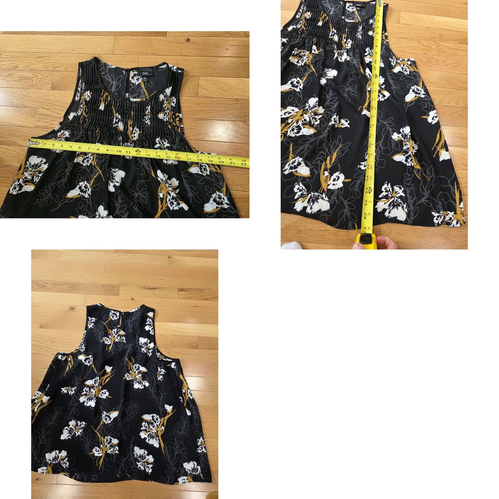 Mossimo Mossimo Tank Top Blouse Black Gold White Floral Size XL Black Size XL / US 12-14 / IT 48-50 - 8 Thumbnail