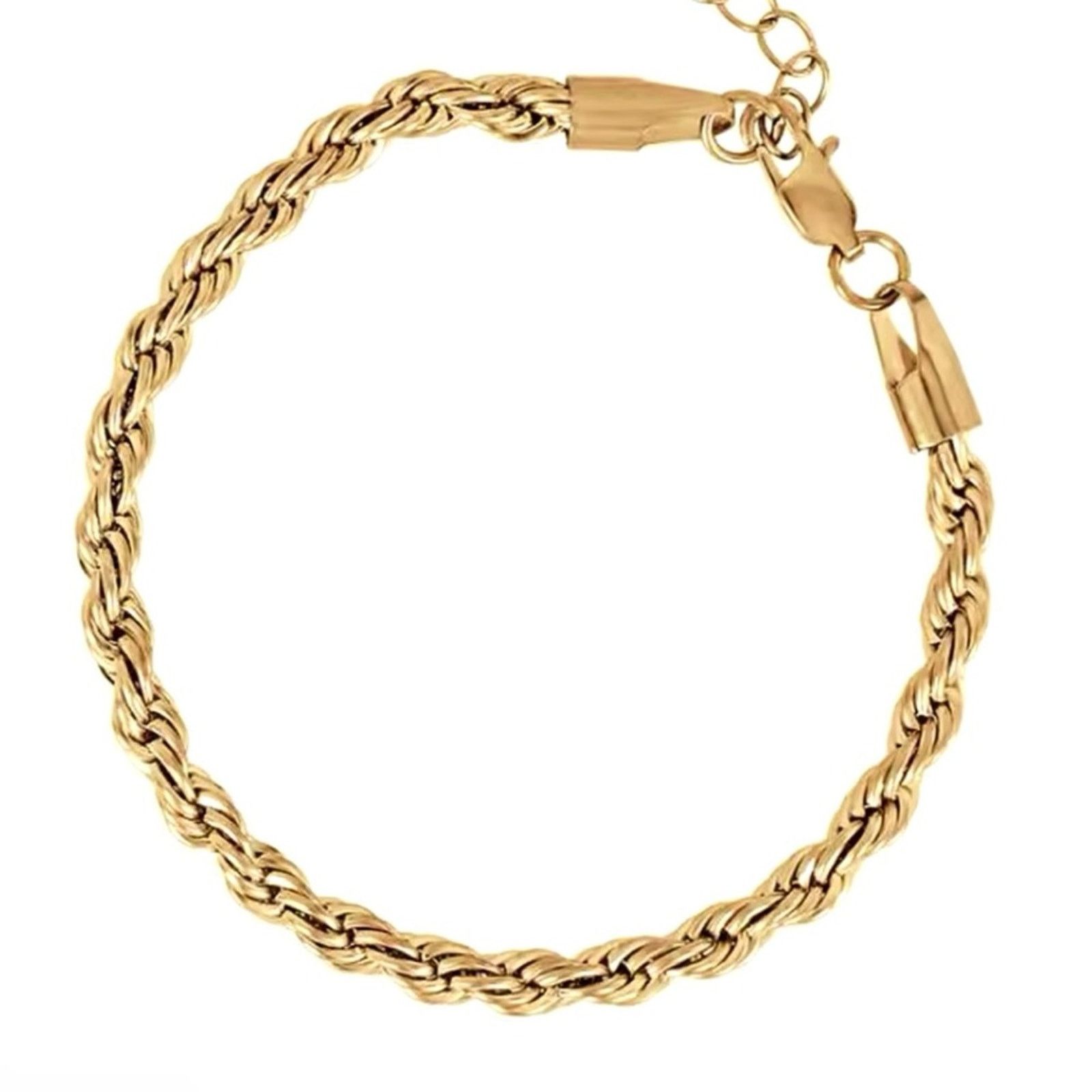 Other 5mm Stainless Steel Twisted Rope Chain Bracelets for Men Size ONE SIZE - 4 Thumbnail