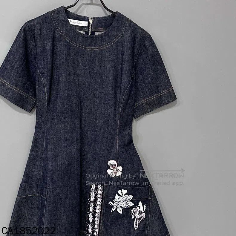 Dior Dior Gaoding beaded denim dress Size XS / US 0-2 / IT 36-38 - 6 Thumbnail