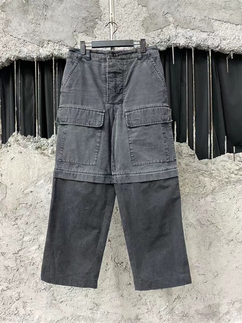 Acne Studios Acne Studios Black Denim Cargo Pants Shorts Size US 31 - 1 Thumbnail