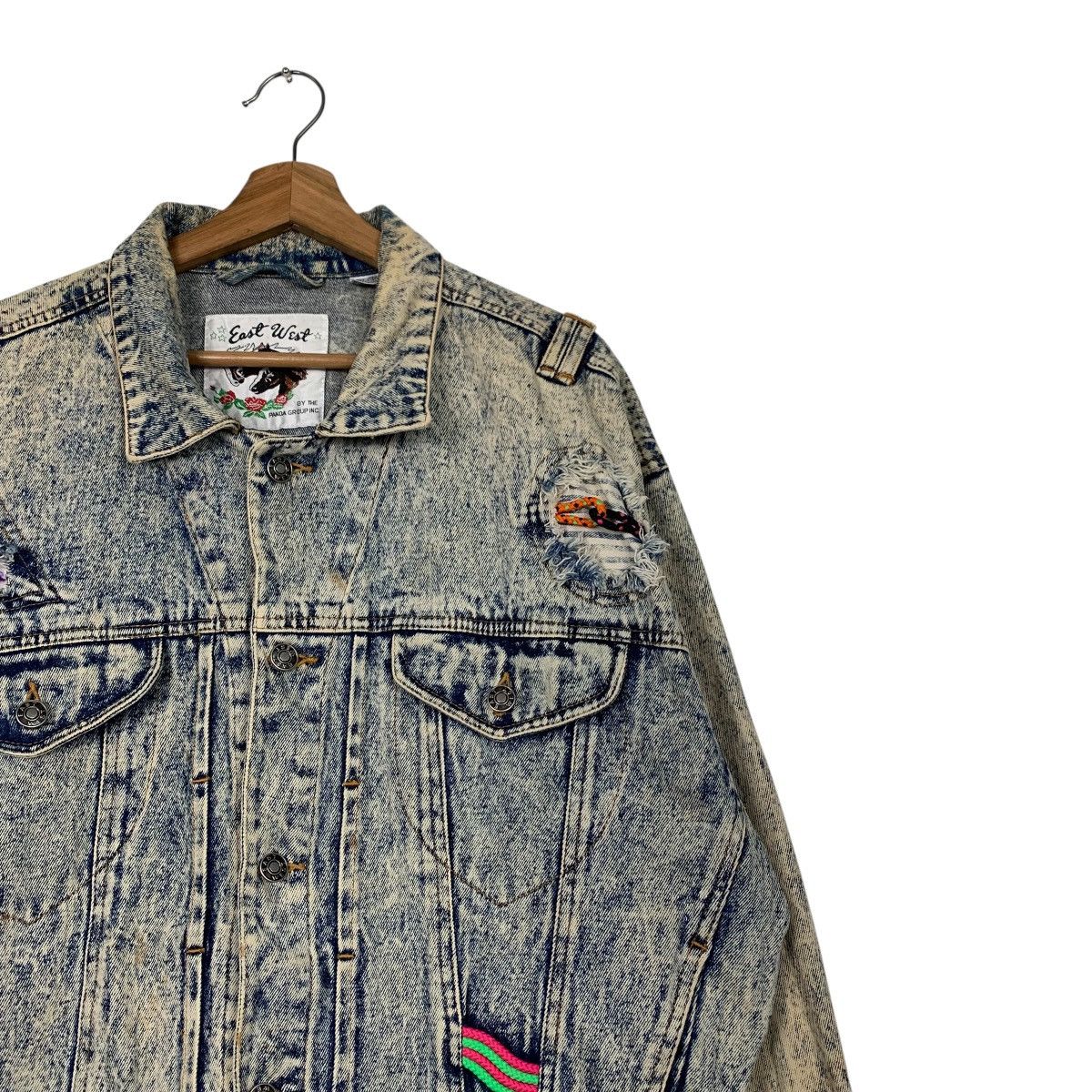 Japanese Brand EAST WEST by Panda Group Stone Wash Denim Jacket #2185-C97 Size US M / EU 48-50 / 2 - 5 Thumbnail