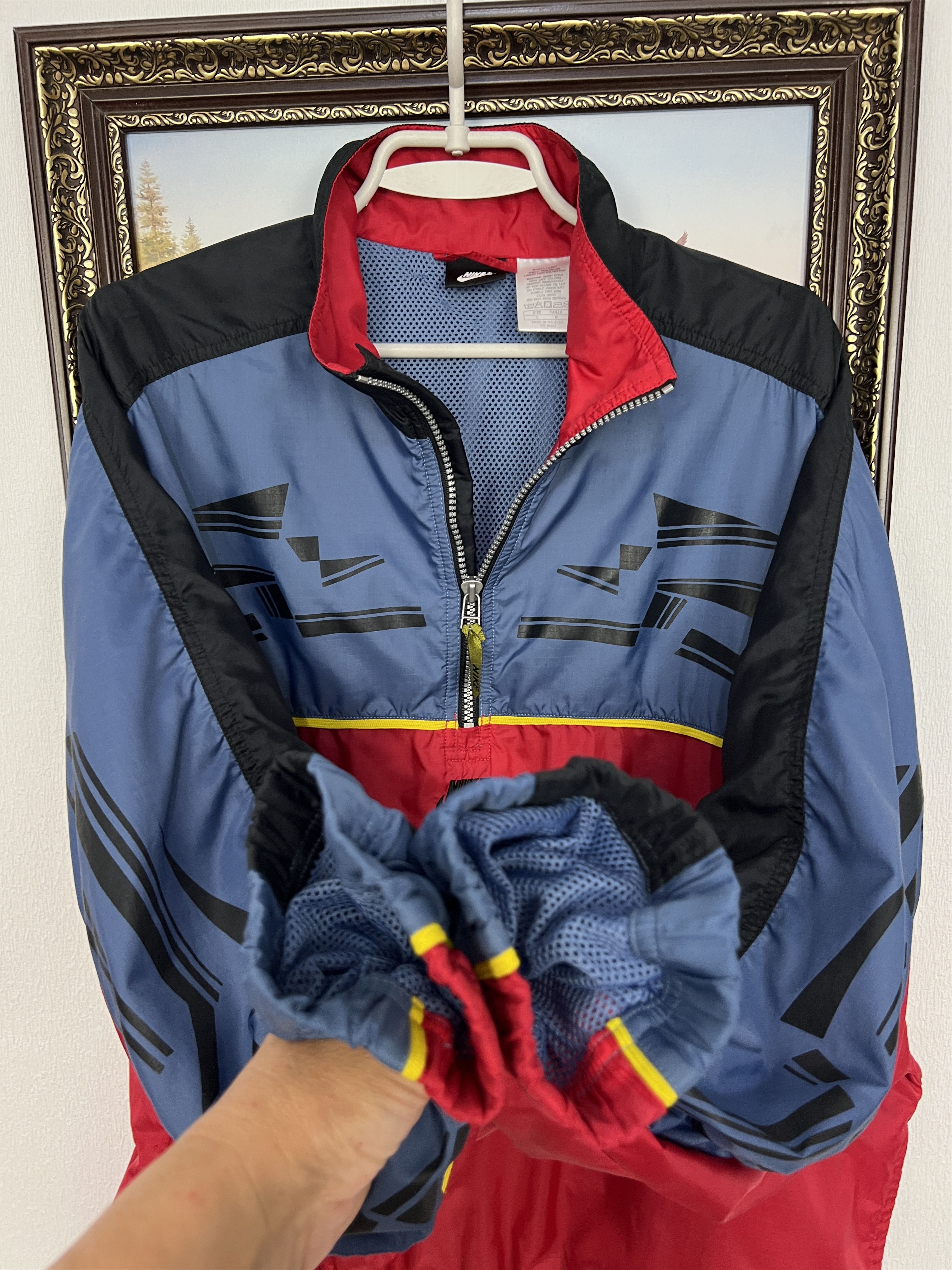 Nike Vintage 90's Nike Swoosh Logo Jacket Windbreaker Track Top Size US L / EU 52-54 / 3 - 8 Thumbnail