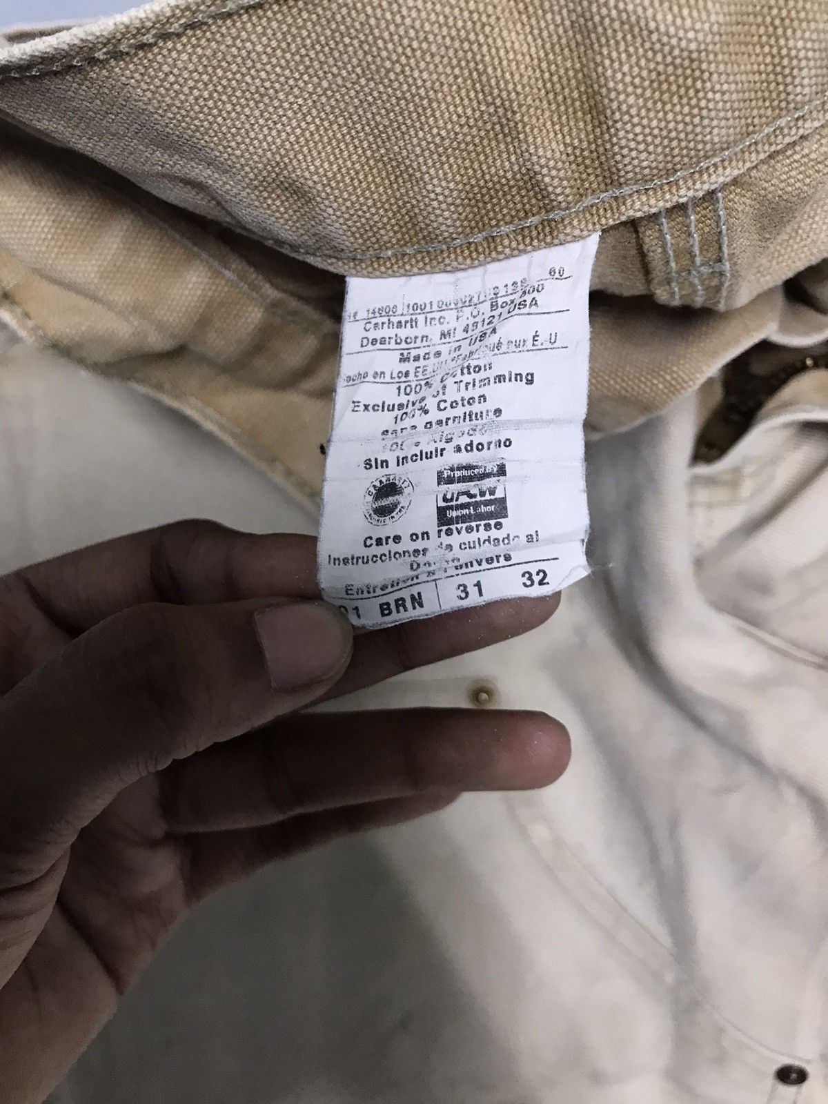Carhartt Vintage Carhartt B01 BRN sunfaded double knee workwear Size US 30 / EU 46 - 7 Thumbnail