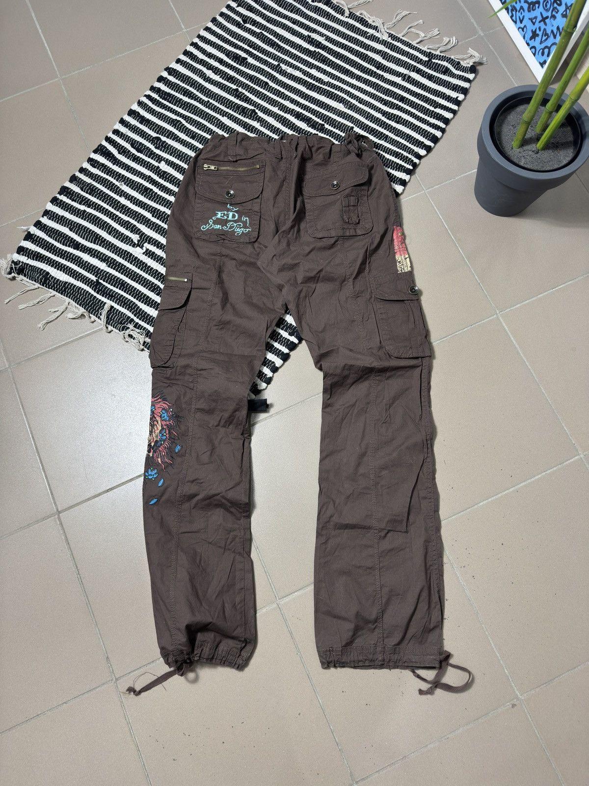 Ed Hardy VINTAGE ED HARDY GORPCORE 2000s PANTS Size 29" - 2 Thumbnail