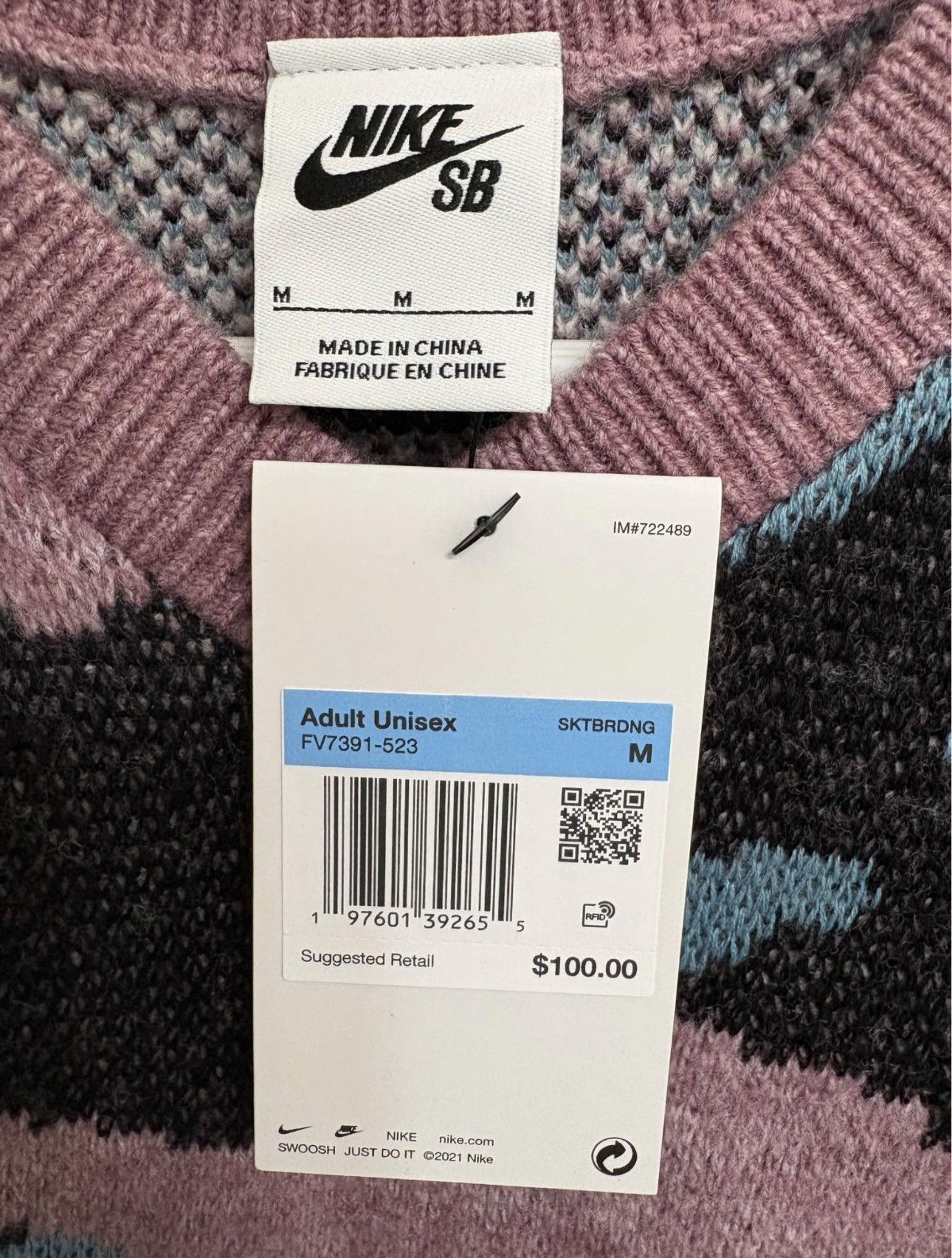 Nike SB Nike SB Skateboarding Snake Knit SweaterVest M Plum Dust NEW Size US M / EU 48-50 / 2 - 2 Thumbnail
