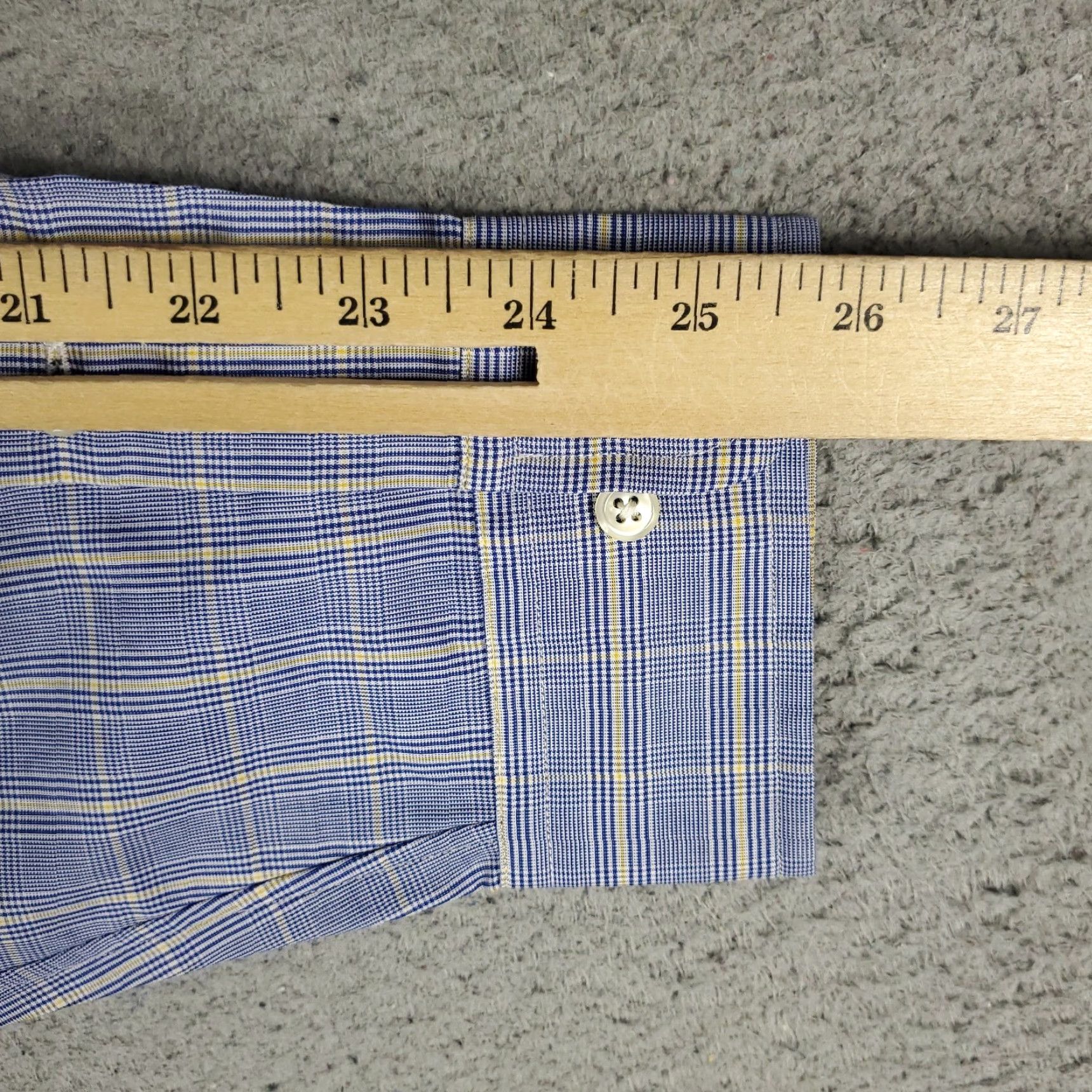 Ralph Lauren Ralph Lauren Shirt Mens 16 Blue Plaid Yarmouth Pony Dress Button Up Shirt Size 42R - 6 Thumbnail