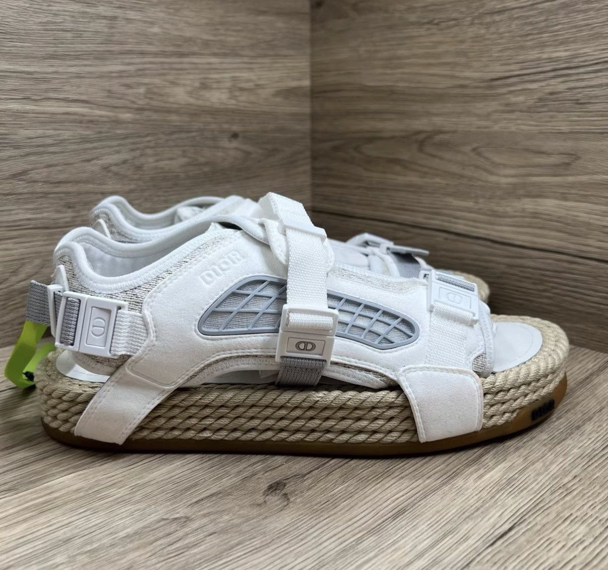 Dior Dior Atlas White & Grey Buckle Sandals J41 Size US 8 / EU 41 - 3 Thumbnail