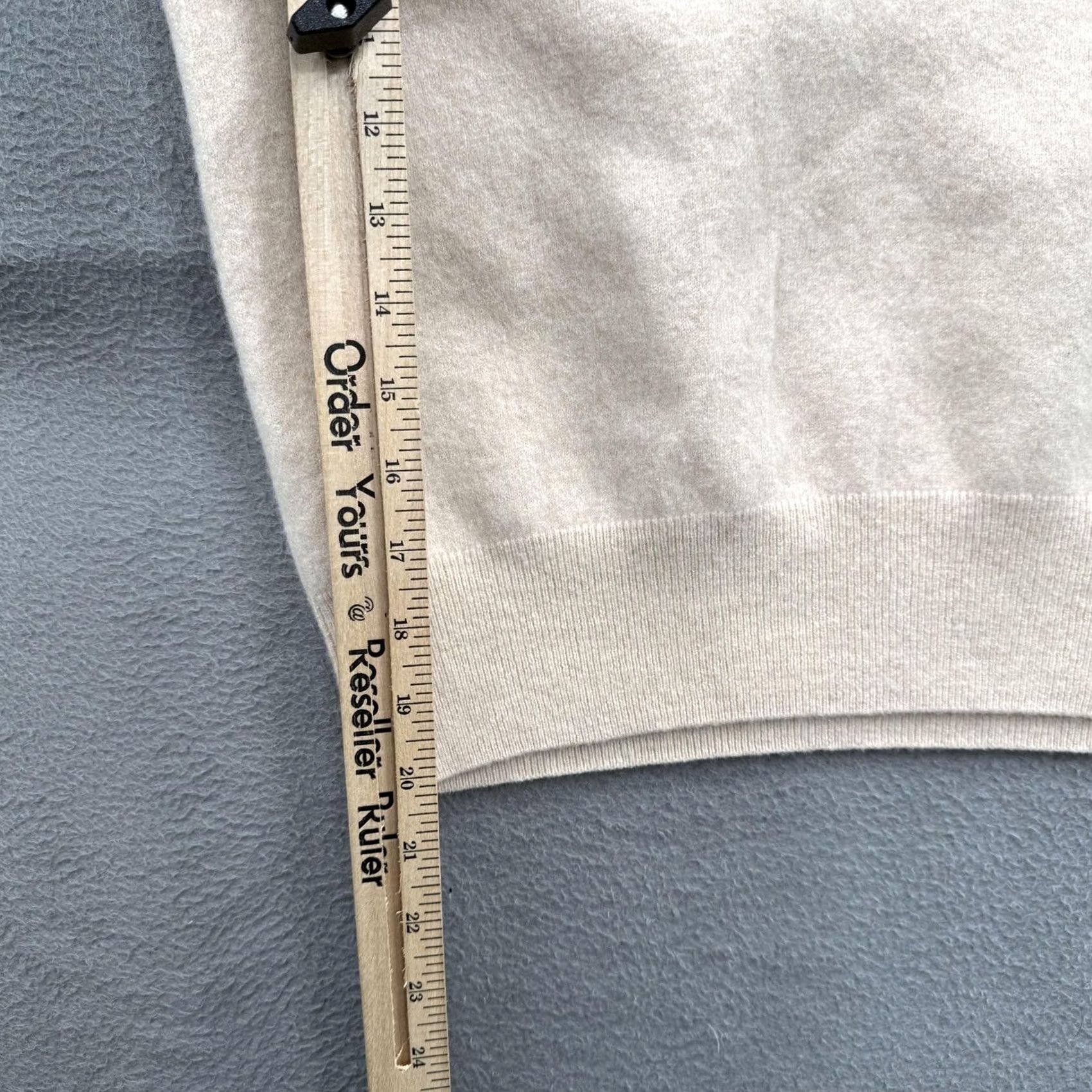 Sandro Sandro Sweater Womens Beige Wool Cashmere V-Neck Pullover Knit Size XS / US 0-2 / IT 36-38 - 6 Thumbnail
