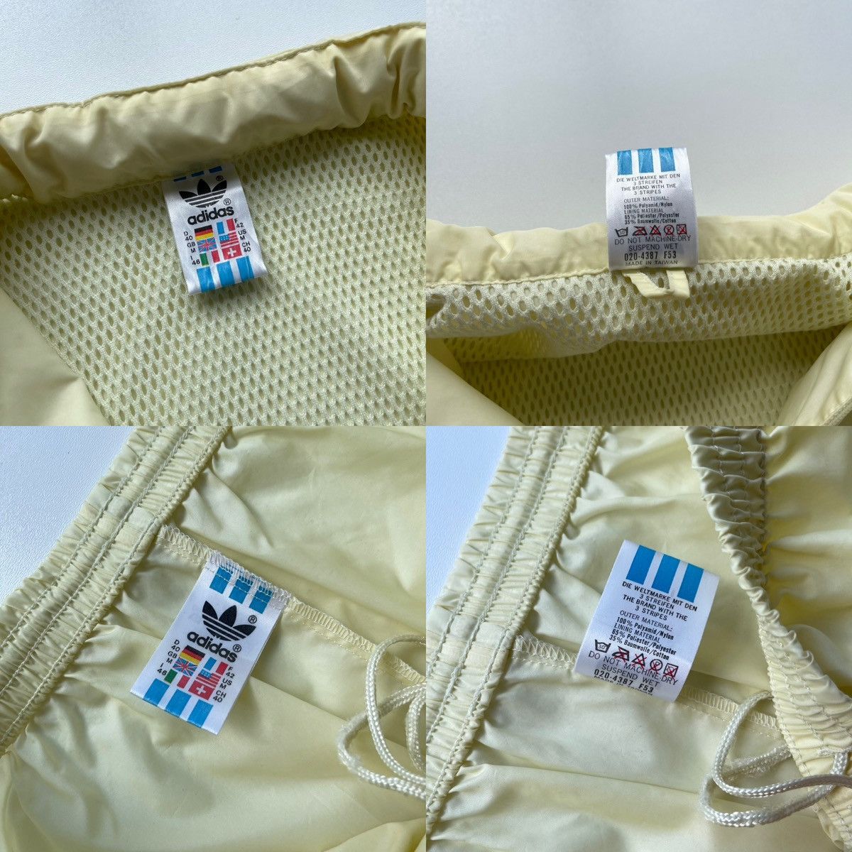 Adidas × Vintage Adidas 90’s Windbreaker Nylon Vintage Track Suit Yellow Size US M / EU 48-50 / 2 - 8 Thumbnail
