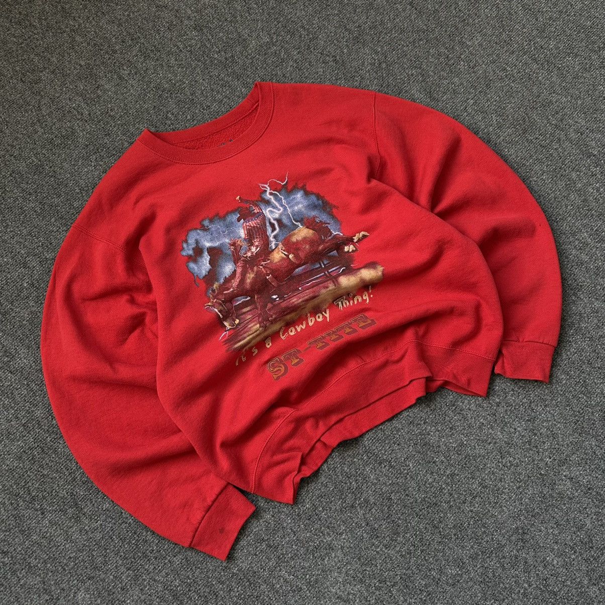 Y/Project VTG Western Style Sweatshirt Man’s Size M Hanes It’s a Cowbo Size US M / EU 48-50 / 2 - 1 Thumbnail